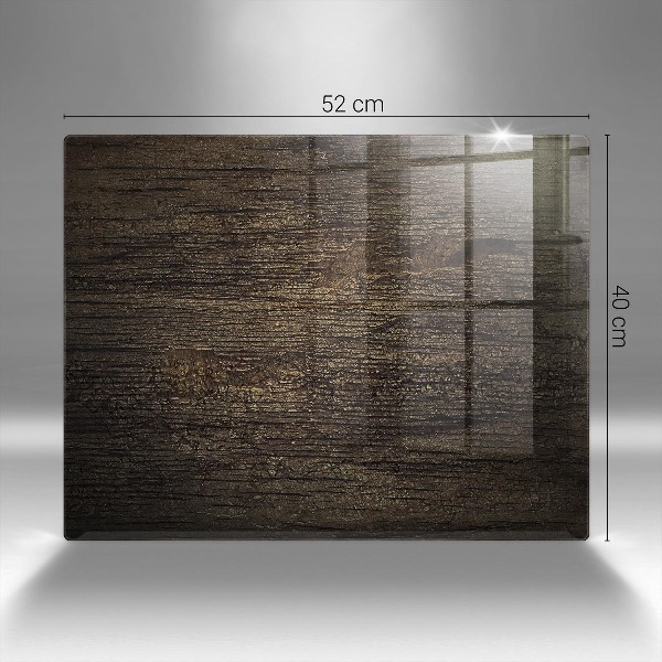 Glasunterlage für Grabkerzen Holzstruktur Rinde