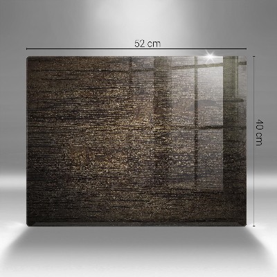 Glasunterlage für Grabkerzen Holzstruktur Rinde