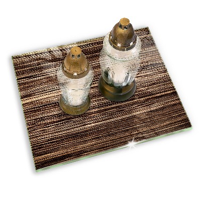 Grabkerze Untersetzer Holzstruktur