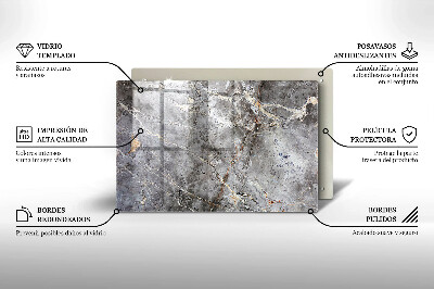 Glasunterlage für Grabkerzen Steintextur