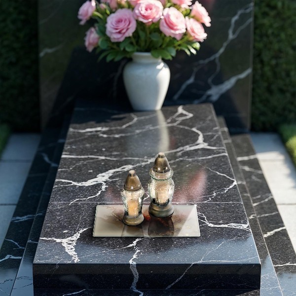 Grabkerze Untersetzer Abstraktes Gold