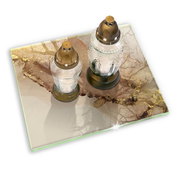 Grabkerze Untersetzer Abstraktes Gold