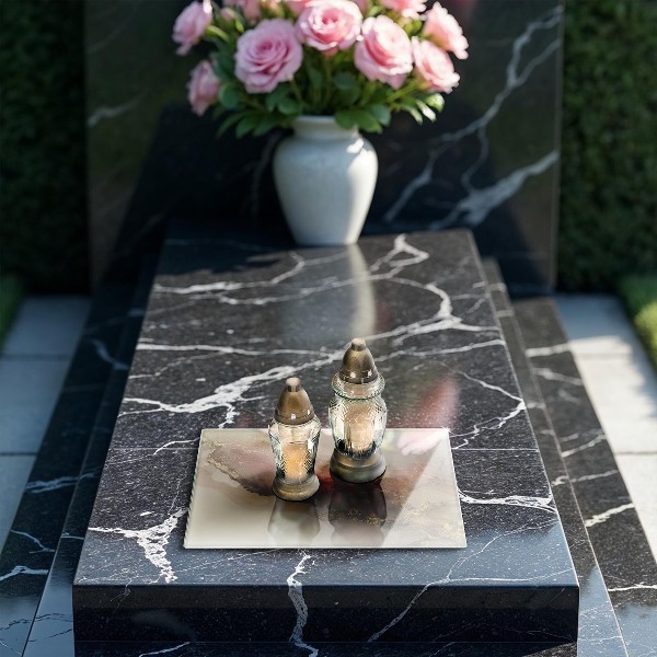 Grabkerze Untersetzer Abstraktes Gold