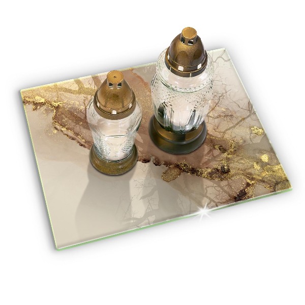 Grabkerze Untersetzer Abstraktes Gold