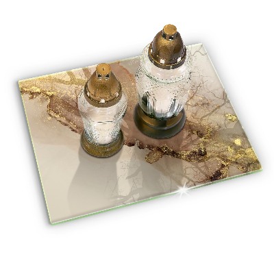 Grabkerze Untersetzer Abstraktes Gold