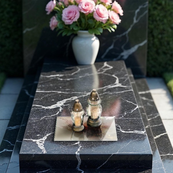 Grabkerze Untersetzer Abstraktes Gold