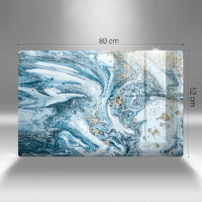 Glasunterlage für Grabkerzen Struktur mit Gold