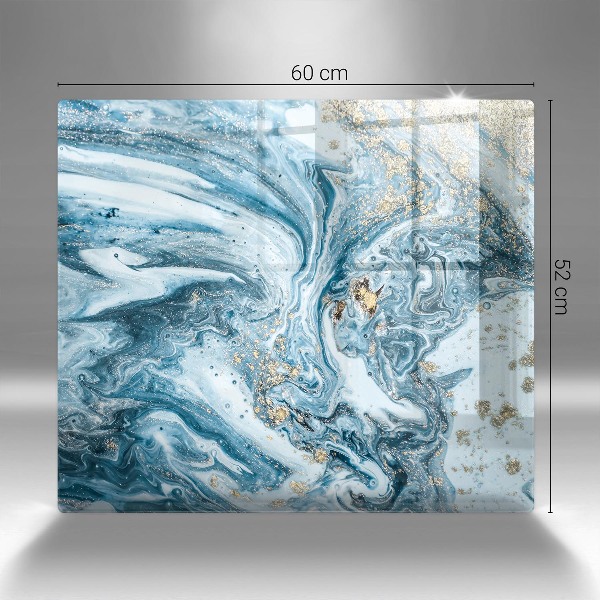 Glasunterlage für Grabkerzen Struktur mit Gold