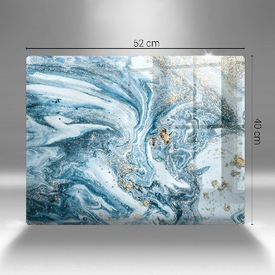 Glasunterlage für Grabkerzen Struktur mit Gold