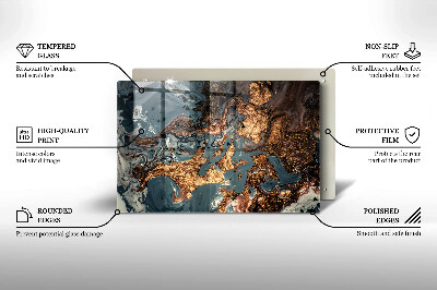 Grabkerze Untersetzer Goldene Felsformation