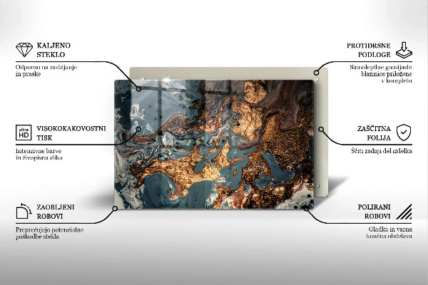 Grabkerze Untersetzer Goldene Felsformation