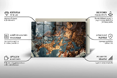 Grabkerze Untersetzer Goldene Felsformation