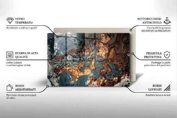 Grabkerze Untersetzer Goldene Felsformation