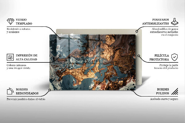 Grabkerze Untersetzer Goldene Felsformation