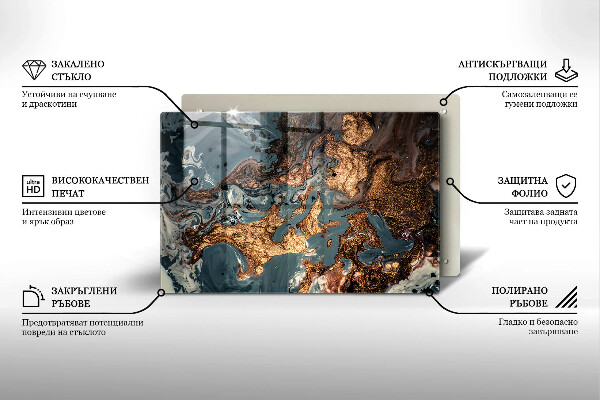 Grabkerze Untersetzer Goldene Felsformation