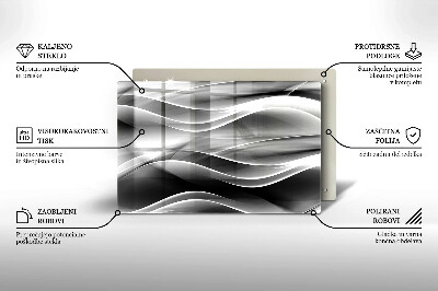 Glasunterlage für Grabkerzen Abstrakte, sanfte Linien