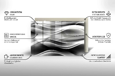 Glasunterlage für Grabkerzen Abstrakte, sanfte Linien