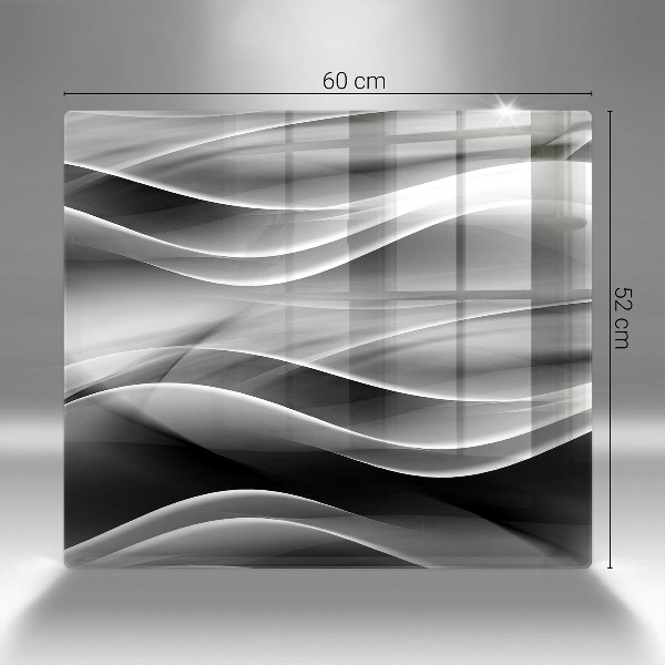 Glasunterlage für Grabkerzen Abstrakte, sanfte Linien