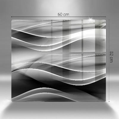 Glasunterlage für Grabkerzen Abstrakte, sanfte Linien