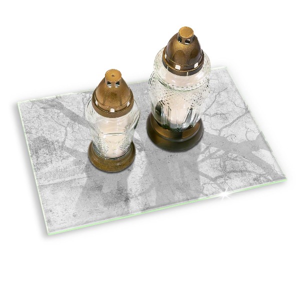 Glasunterlage für Grabkerzen Betonstruktur