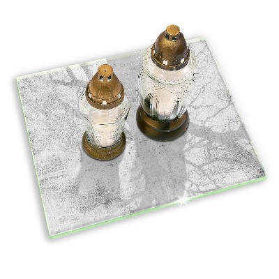 Glasunterlage für Grabkerzen Betonstruktur