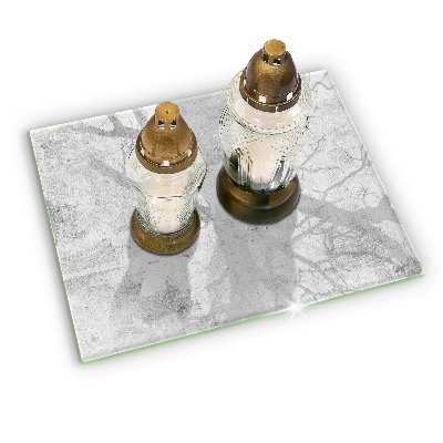 Glasunterlage für Grabkerzen Betonstruktur