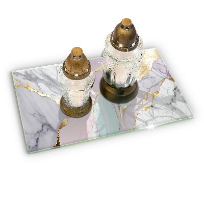 Grabkerze Untersetzer Pastellfarbener Marmor