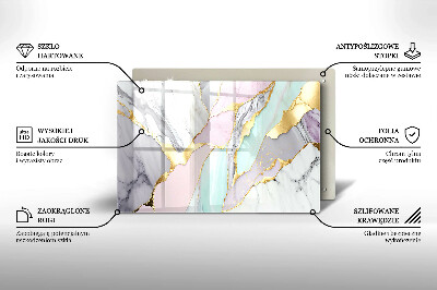 Grabkerze Untersetzer Pastellfarbener Marmor