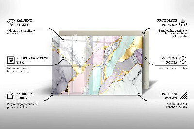 Grabkerze Untersetzer Pastellfarbener Marmor