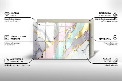 Grabkerze Untersetzer Pastellfarbener Marmor