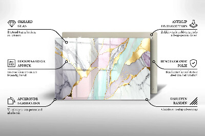 Grabkerze Untersetzer Pastellfarbener Marmor