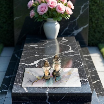 Grabkerze Untersetzer Pastellfarbener Marmor