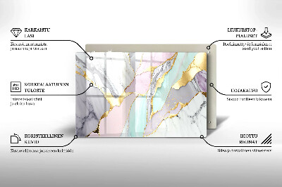 Grabkerze Untersetzer Pastellfarbener Marmor