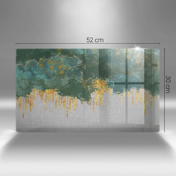 Grabkerze Untersetzer Abstraktion mit Gold