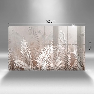 Glasunterlage für Grabkerzen Boho-Laubvegetation