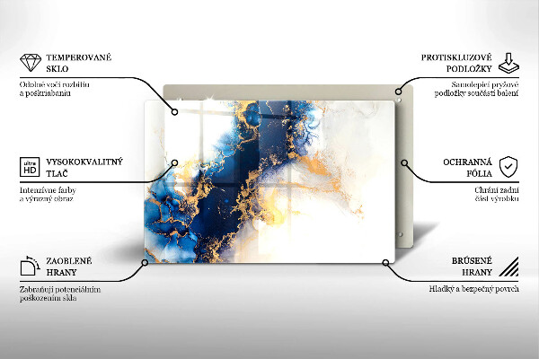 Grabkerze Untersetzer Abstraktion mit Blau