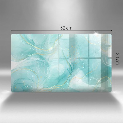 Grabkerze Untersetzer Blaue und goldene Abstraktion