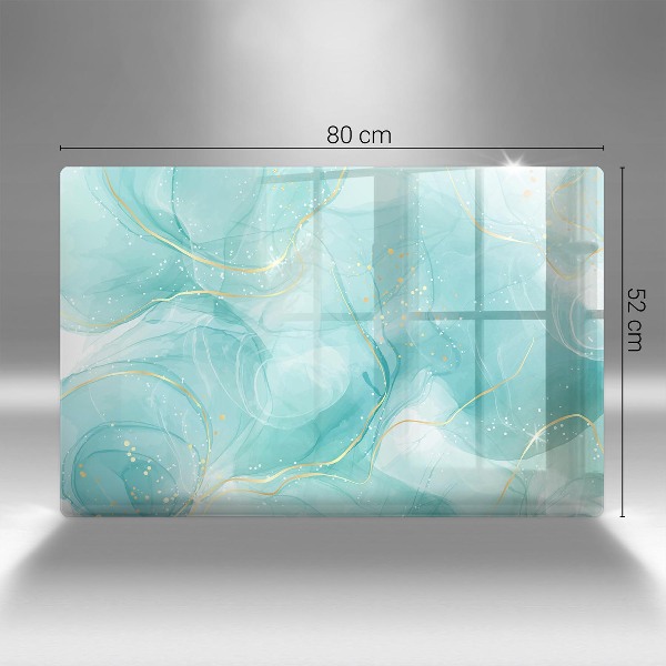 Grabkerze Untersetzer Blaue und goldene Abstraktion