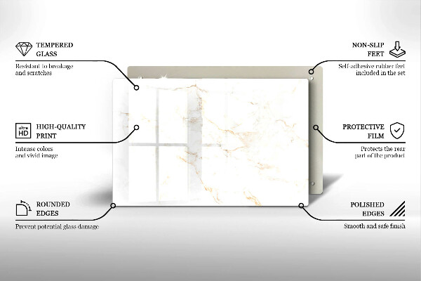 Glasunterlage für Grabkerzen Eleganter Marmorstein