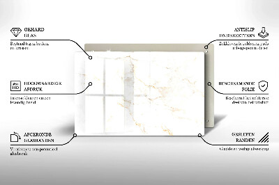Glasunterlage für Grabkerzen Eleganter Marmorstein
