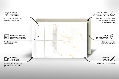 Glasunterlage für Grabkerzen Eleganter Marmorstein