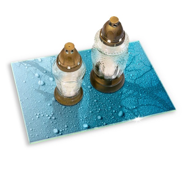 Grabkerze Untersetzer Wassertropfen