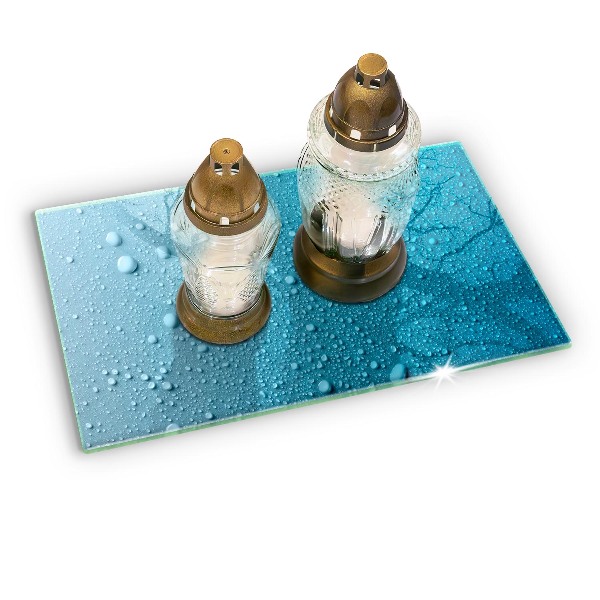 Grabkerze Untersetzer Wassertropfen