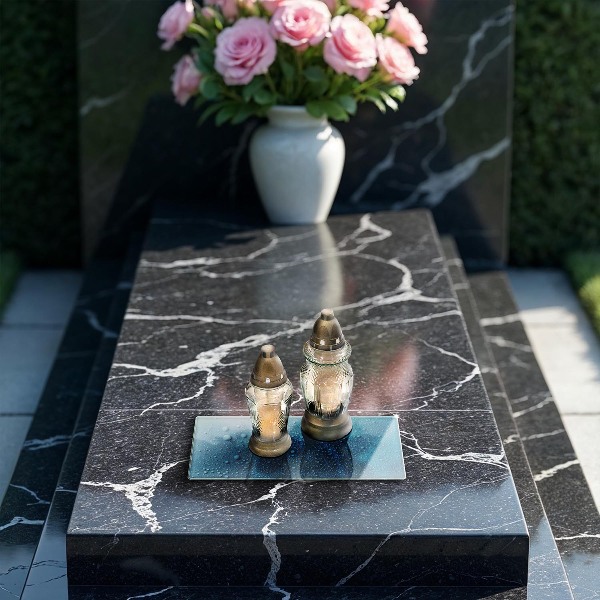 Grabkerze Untersetzer Wassertropfen