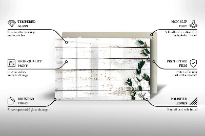 Glasunterlage für Grabkerzen Alte Bretter und Blätter