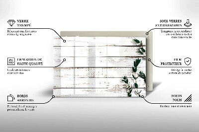 Glasunterlage für Grabkerzen Alte Bretter und Blätter