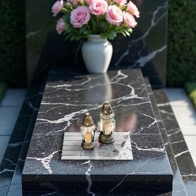 Glasunterlage für Grabkerzen Alte Bretter und Blätter