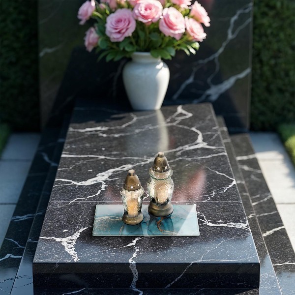 Grabkerze Untersetzer Abstrakter Stein