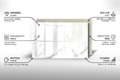 Glasunterlage für Grabkerzen Moderner Marmor