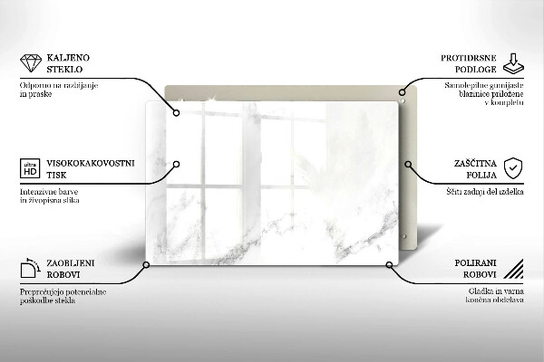 Glasunterlage für Grabkerzen Moderner Marmor